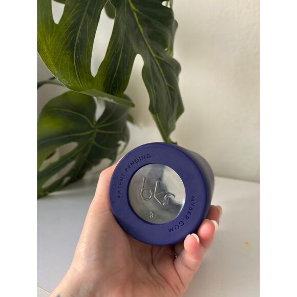 BKR Boss Opaque Purple Navy Blue 16 Oz Glass Water Bottle Silicone Sleeve - Picture 5 of 9